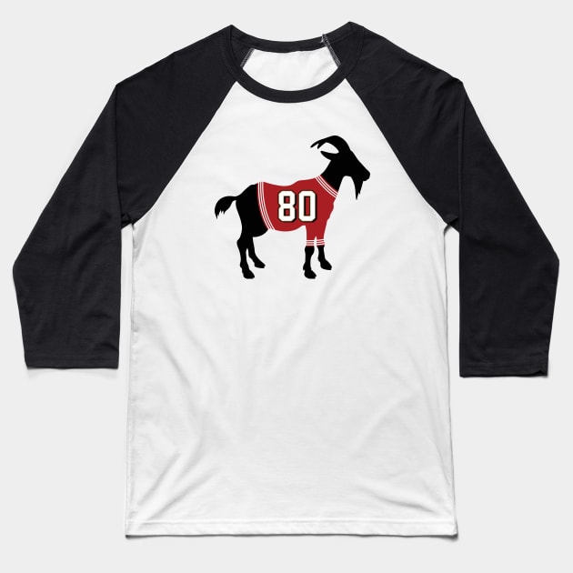 Jerry Rice GOAT Baseball T-Shirt by cwijeta